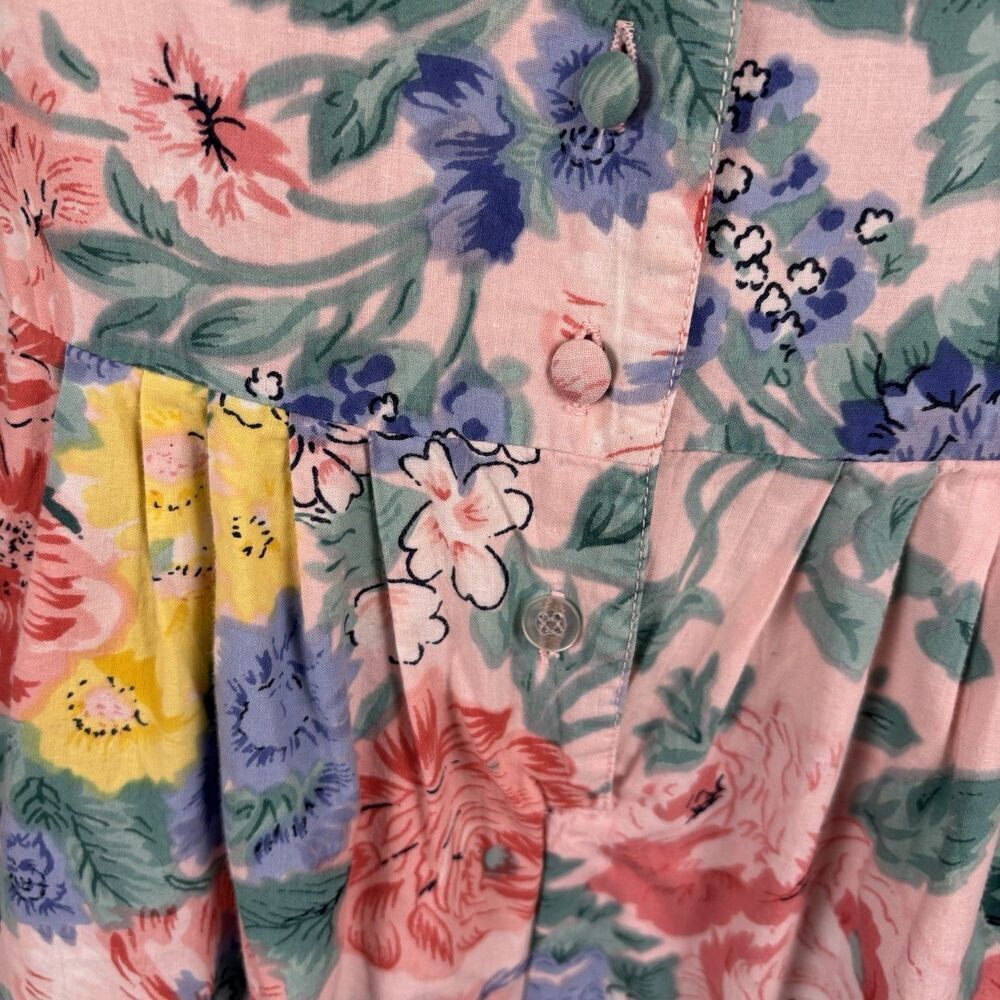 Vintage The Eagle's Eye Floral Jumpsuit Playsuit 80s 90s Shabby Chic Cotton S - Picture 4 of 9